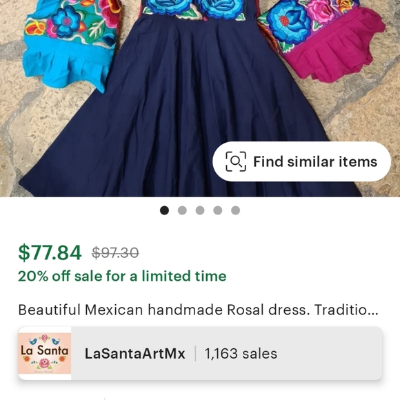 Embroidered dress - Picture 4 of 5